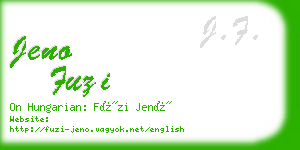 jeno fuzi business card
